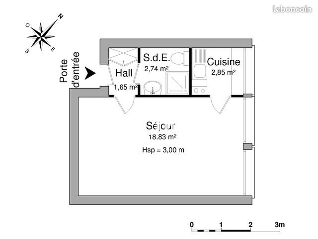 Appartement à louer, 26m², Thionville