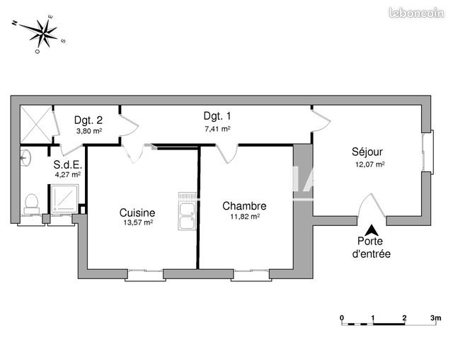 Appartement à louer, 49m², Thionville