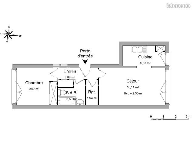 Appartement à louer, 40m², Vandoeuvre-lès-Nancy