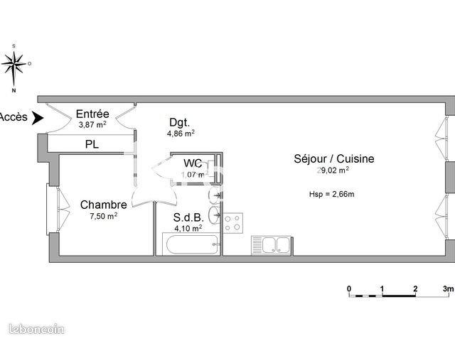 Appartement à louer, 51m², Nancy