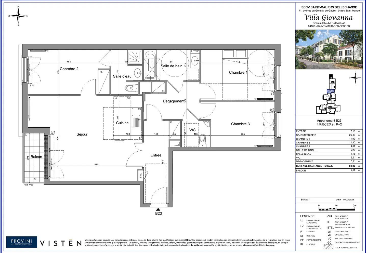 Appartement à louer, 83m², Saint-Maur-des-Fossés