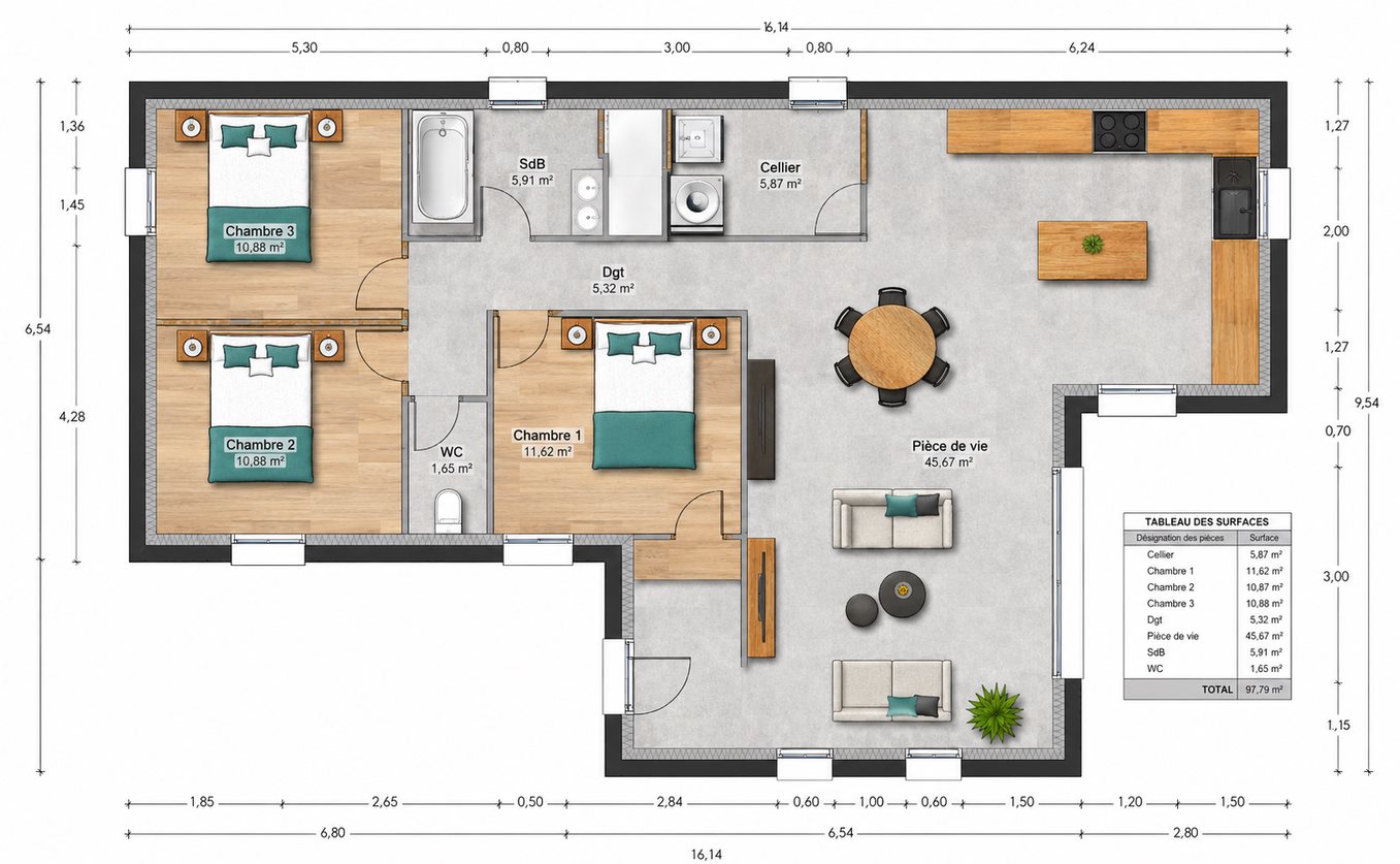 Maison à vendre, 98m², Talmont-Saint-Hilaire