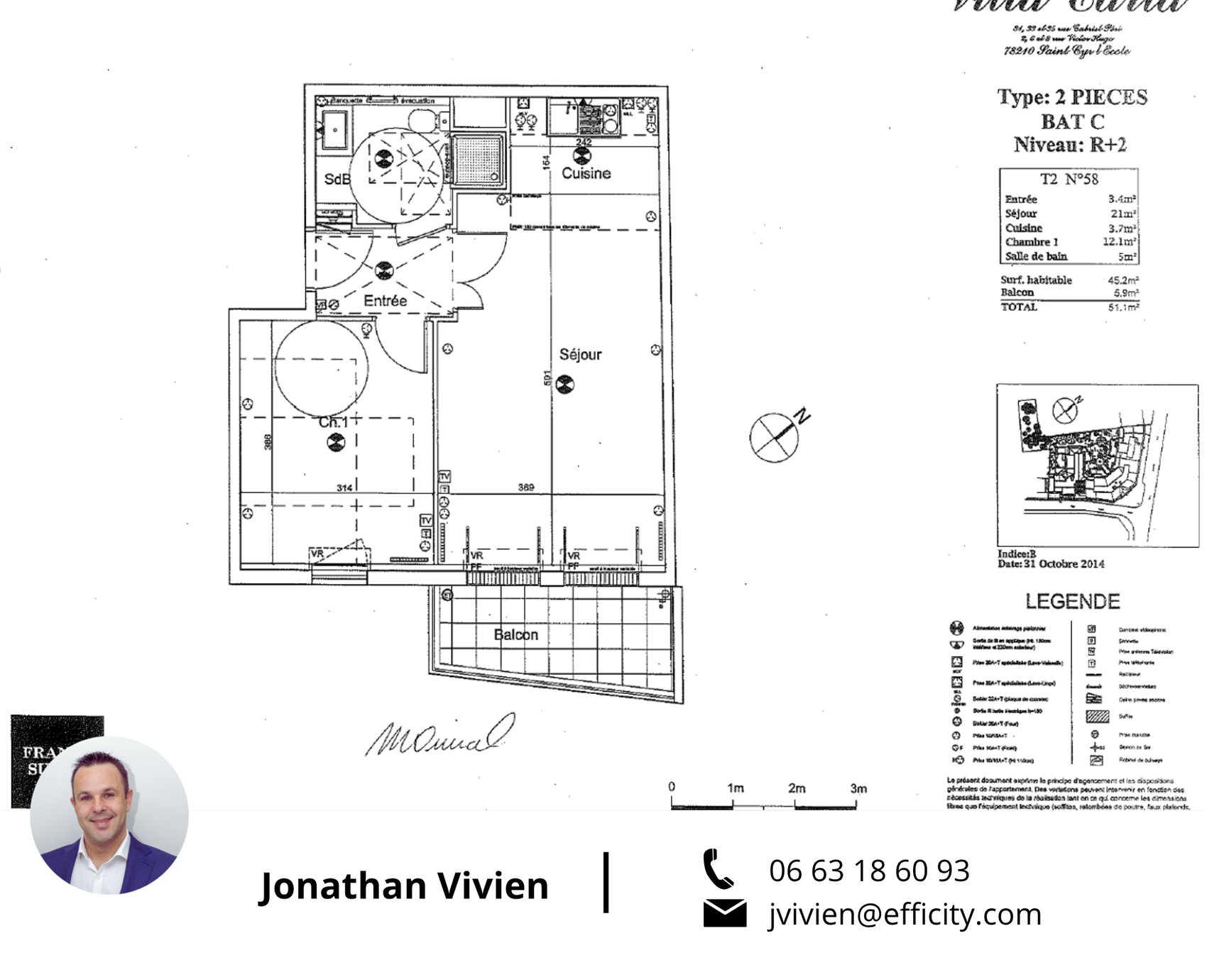 Appartement à vendre, 2m², Saint-Cyr-l'Ecole