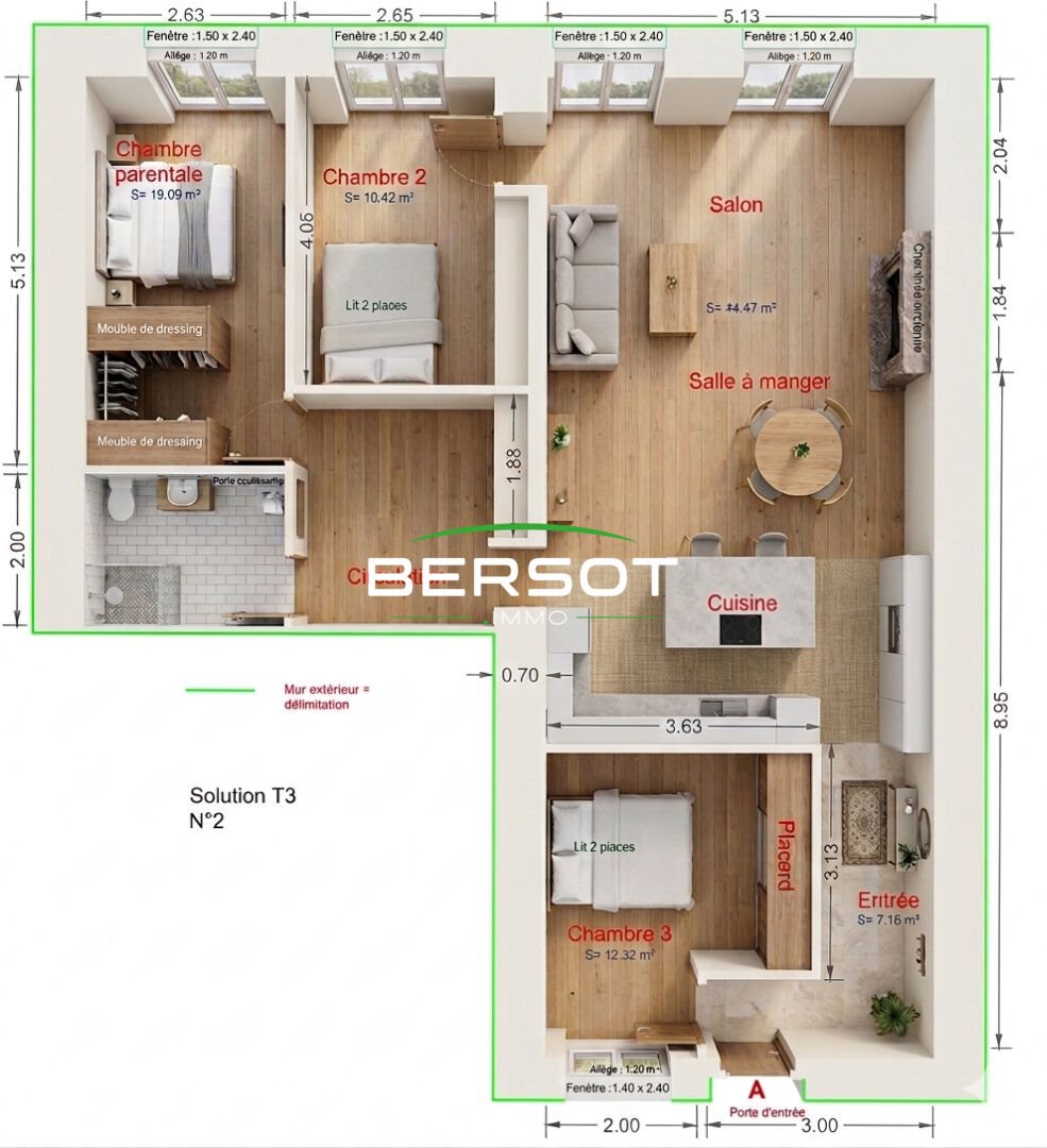 Appartement à vendre, 102m², Besançon