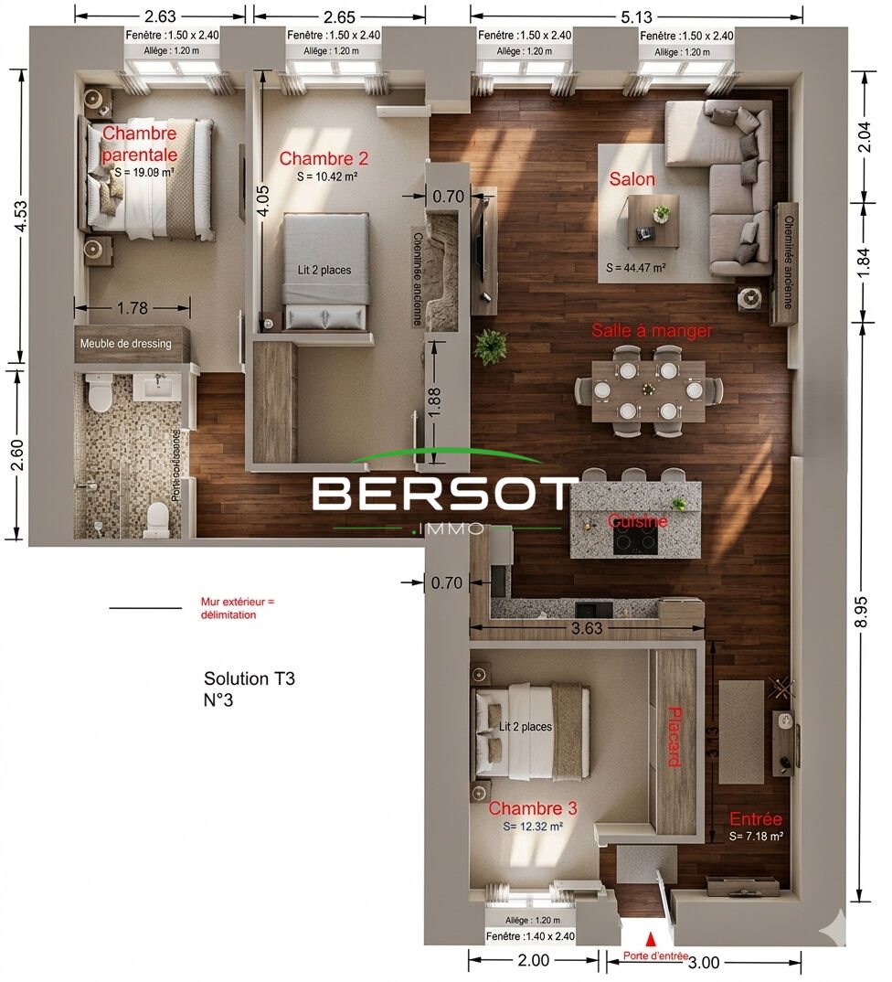 Appartement à vendre, 102m², Besançon