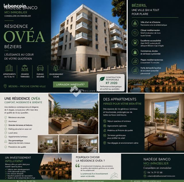 Appartement à vendre, 61m², Béziers