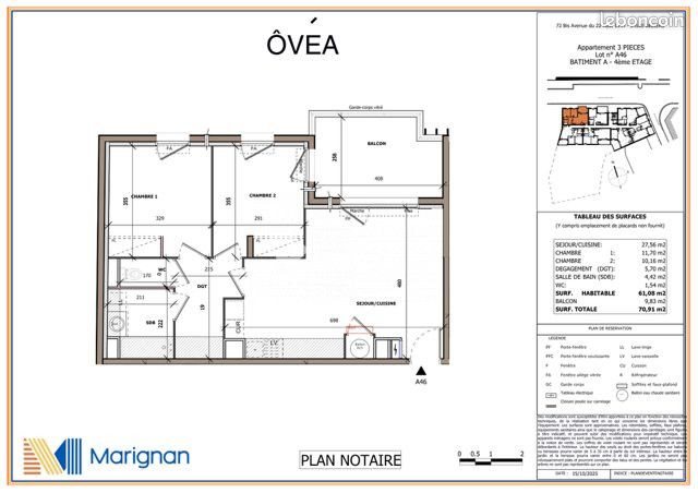 Appartement à vendre, 61m², Béziers
