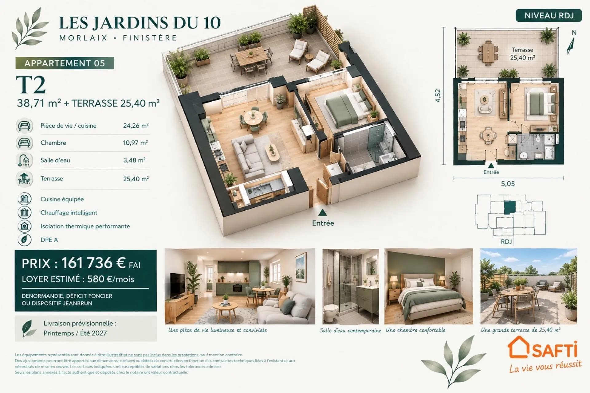 Appartement à vendre, 39m², Morlaix