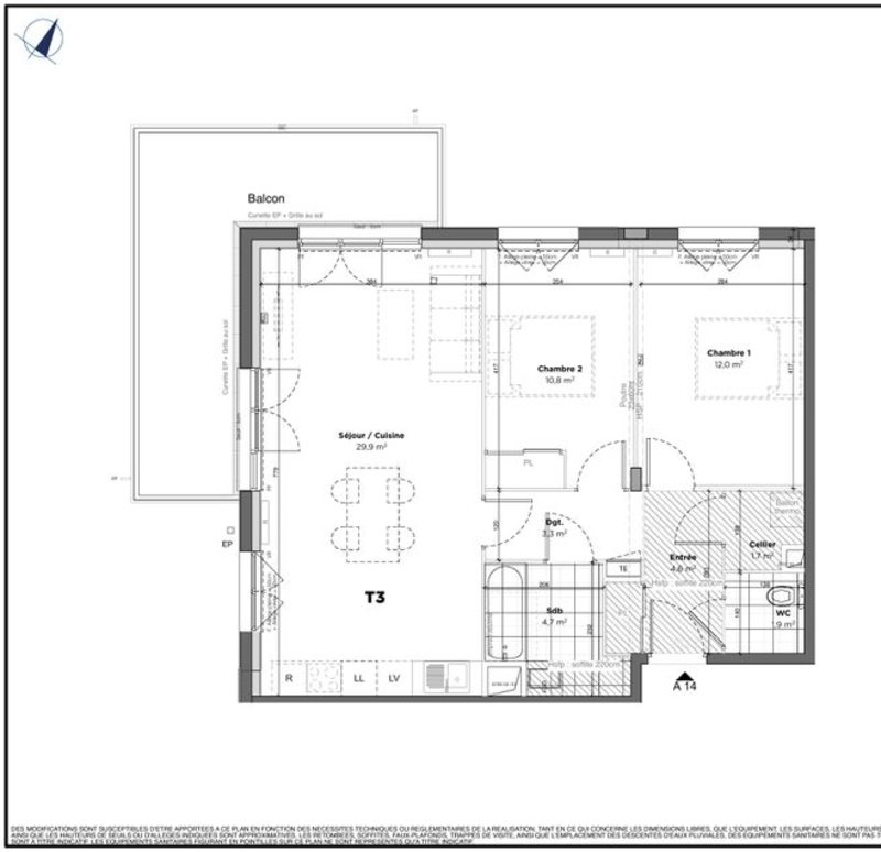 Appartement à vendre, 69m², Saint-Sulpice-la-Pointe