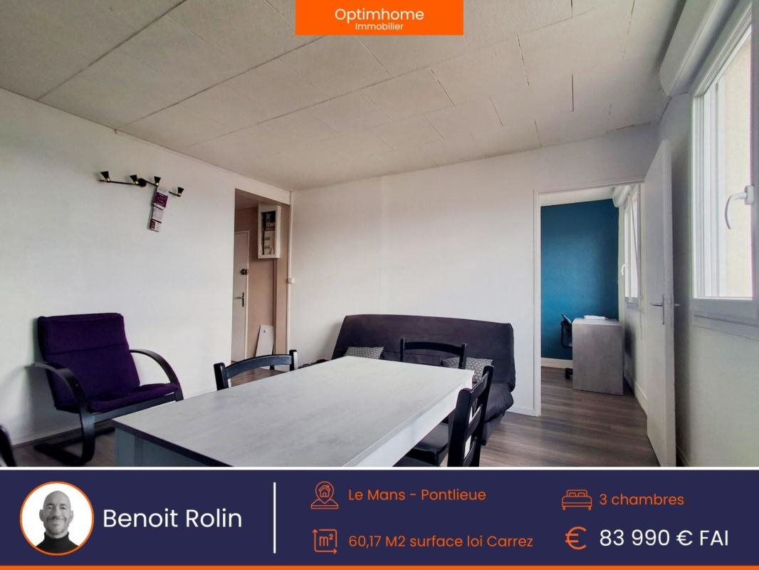 Appartement à vendre, 60m², Le Mans