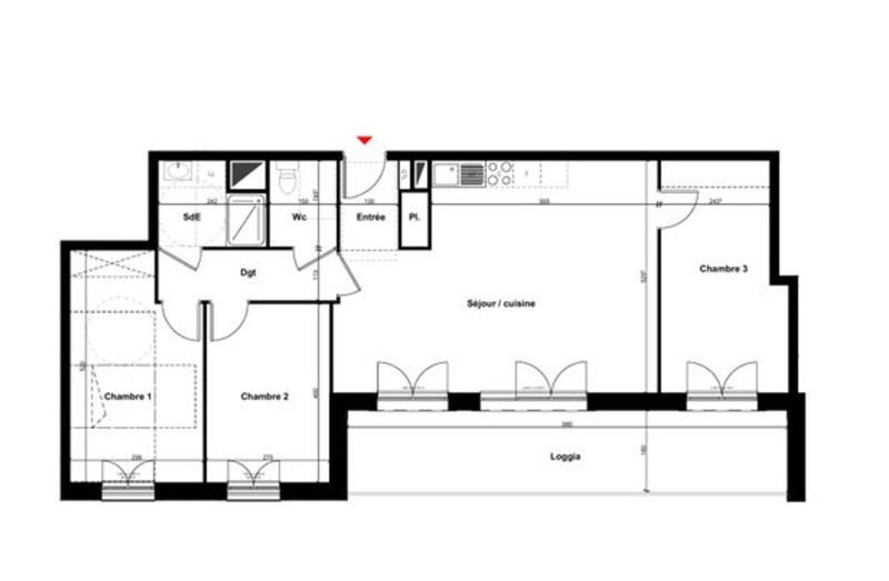 Appartement à vendre, 87m², Pont-l'Evêque