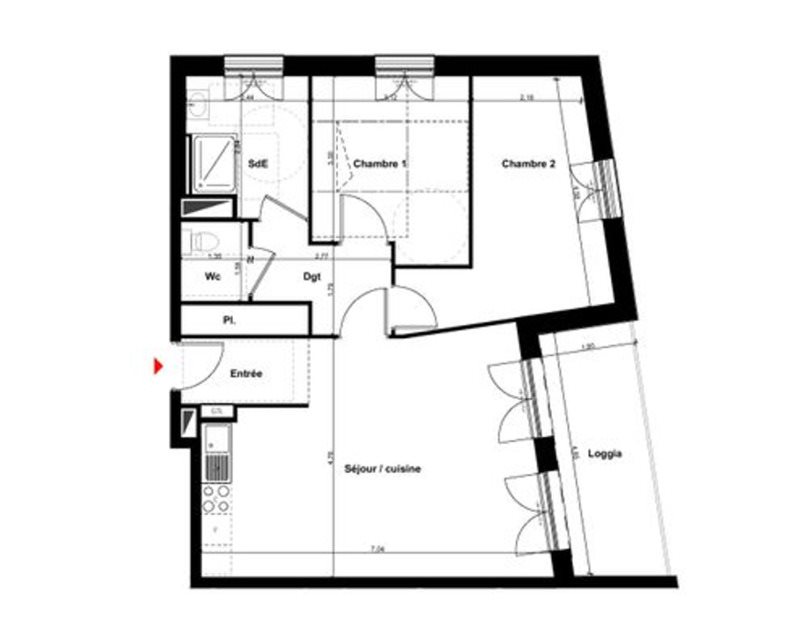 Appartement à vendre, 72m², Pont-l'Evêque