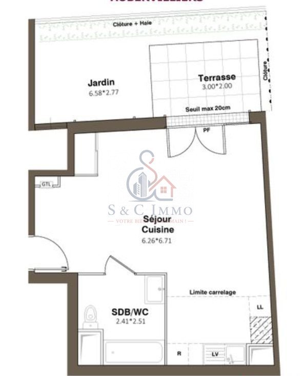 Appartement à vendre, 39m², Aubervilliers