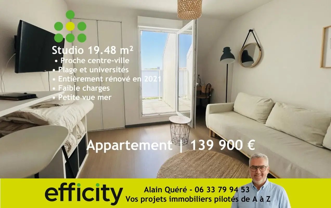 Appartement à vendre, 19m², La Rochelle