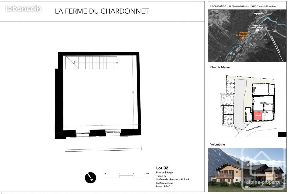 Appartement à vendre, 49m², Chamonix-Mont-Blanc