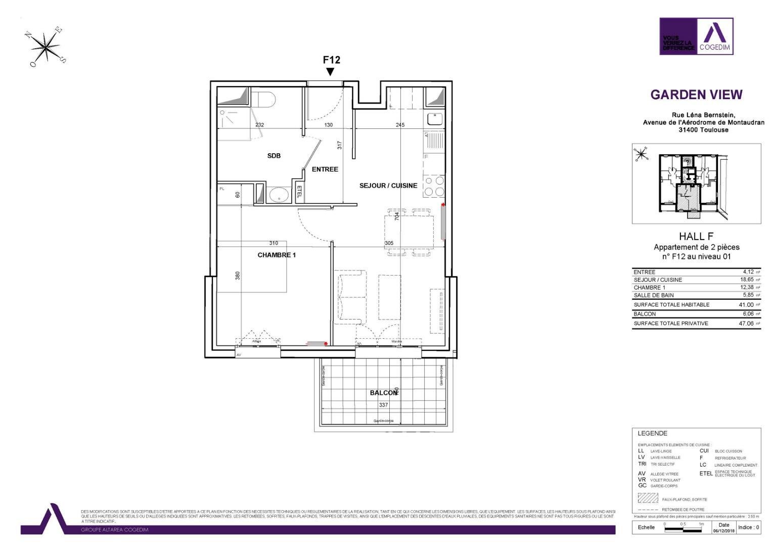 Appartement à louer, 41m², Toulouse
