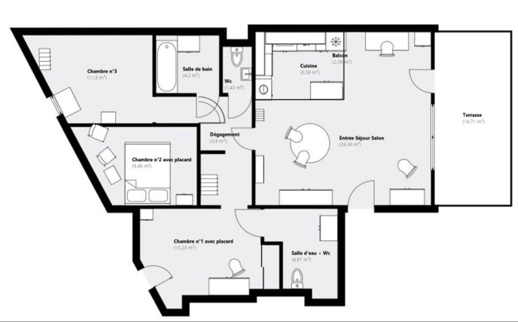 Appartement à vendre, 83m², Bandol
