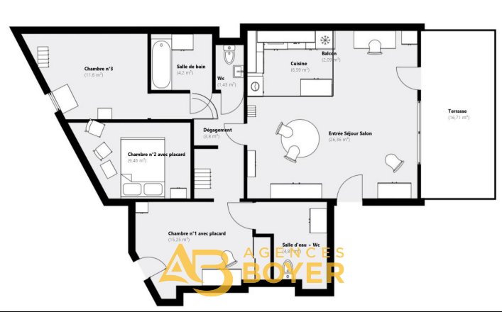 Appartement à vendre, 83m², Bandol