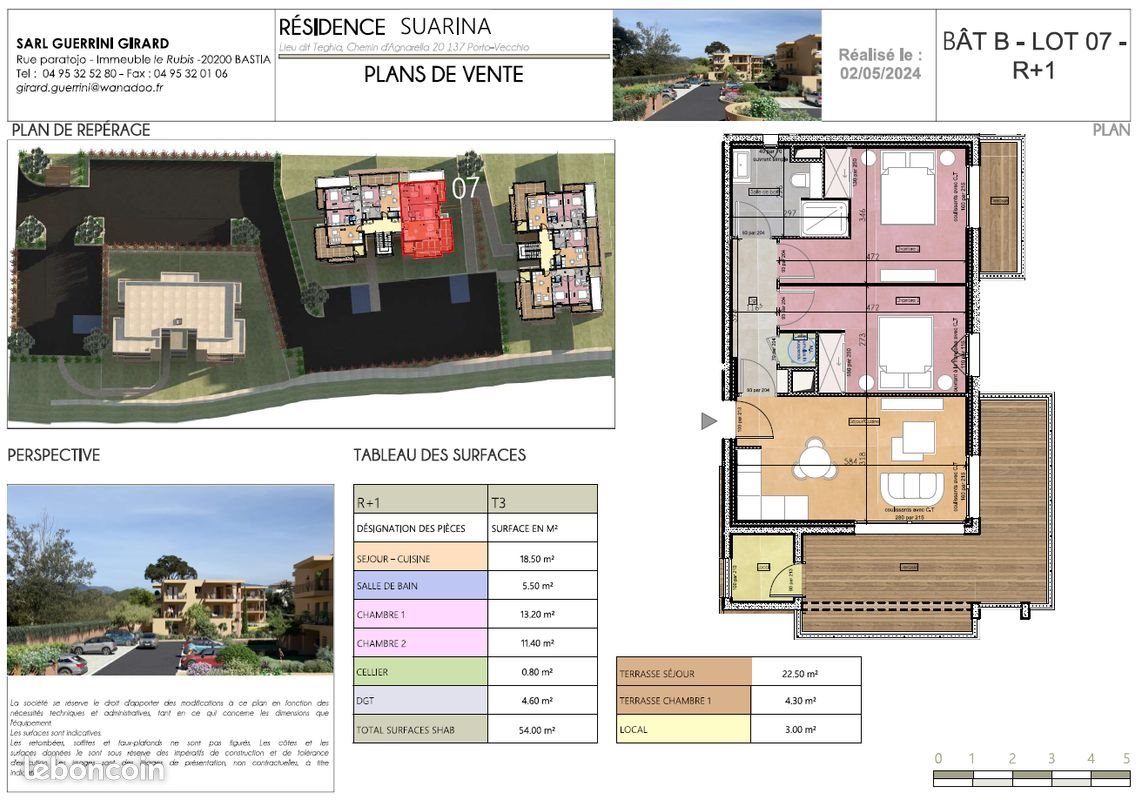 Appartement à vendre, 54m², Porto-Vecchio