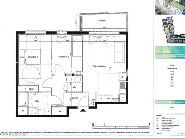 Appartement à louer, 58m², Rouen