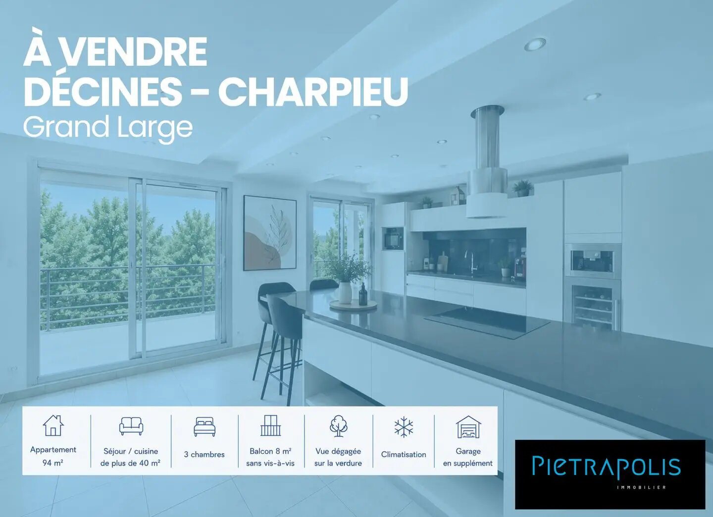Appartement à vendre, 94m², Décines-Charpieu