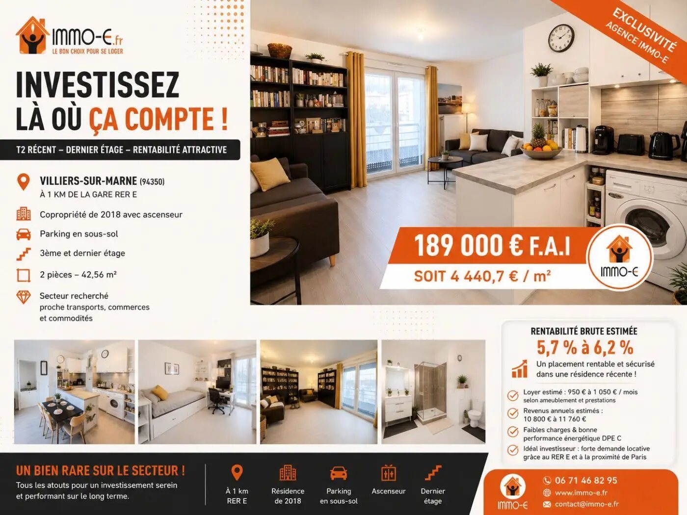 Appartement à vendre, 42m², Villiers-sur-Marne