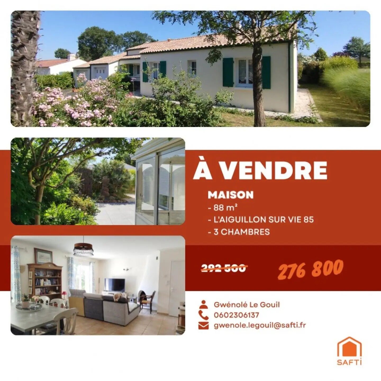 Maison à vendre, 88m², L'Aiguillon-sur-Vie