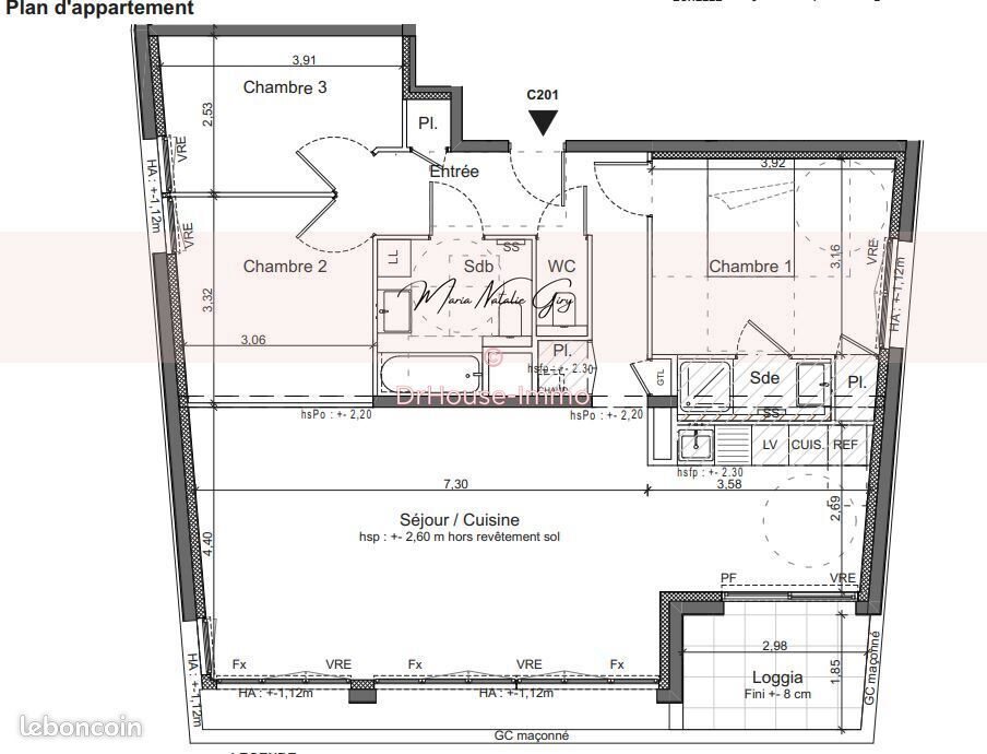 Appartement à vendre, 92m², Mérignac