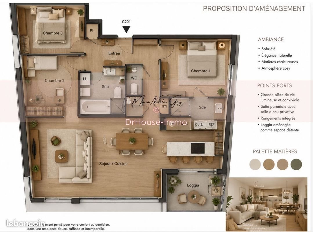 Appartement à vendre, 92m², Mérignac