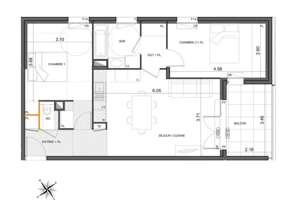 Appartement à vendre, 62m², Golfe-Juan