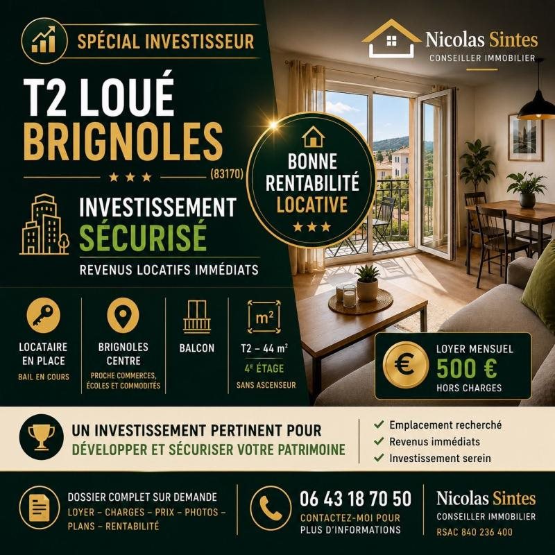 Appartement à vendre, 44m², Brignoles
