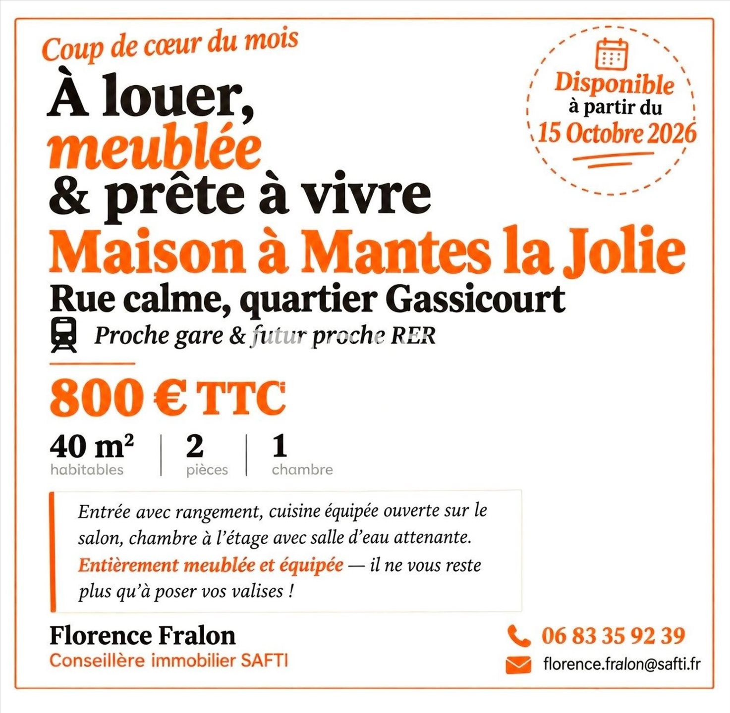Maison à louer, 35m², Mantes-la-Jolie