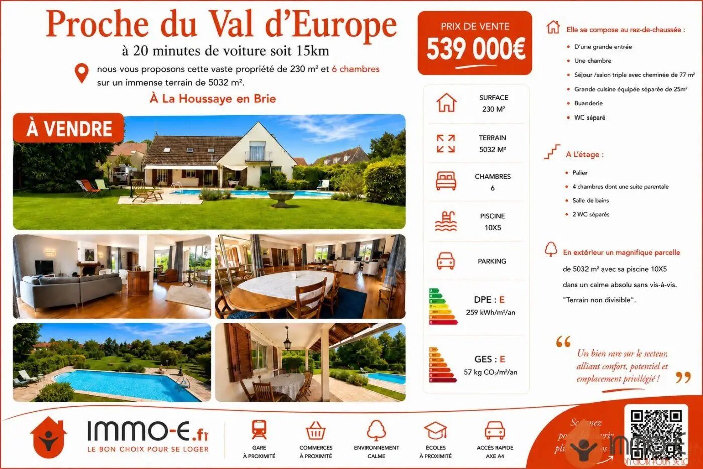 Maison à vendre, 230m², La Houssaye-en-Brie