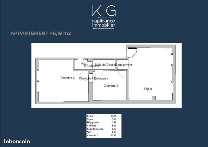 Appartement à vendre, 46m², Deauville