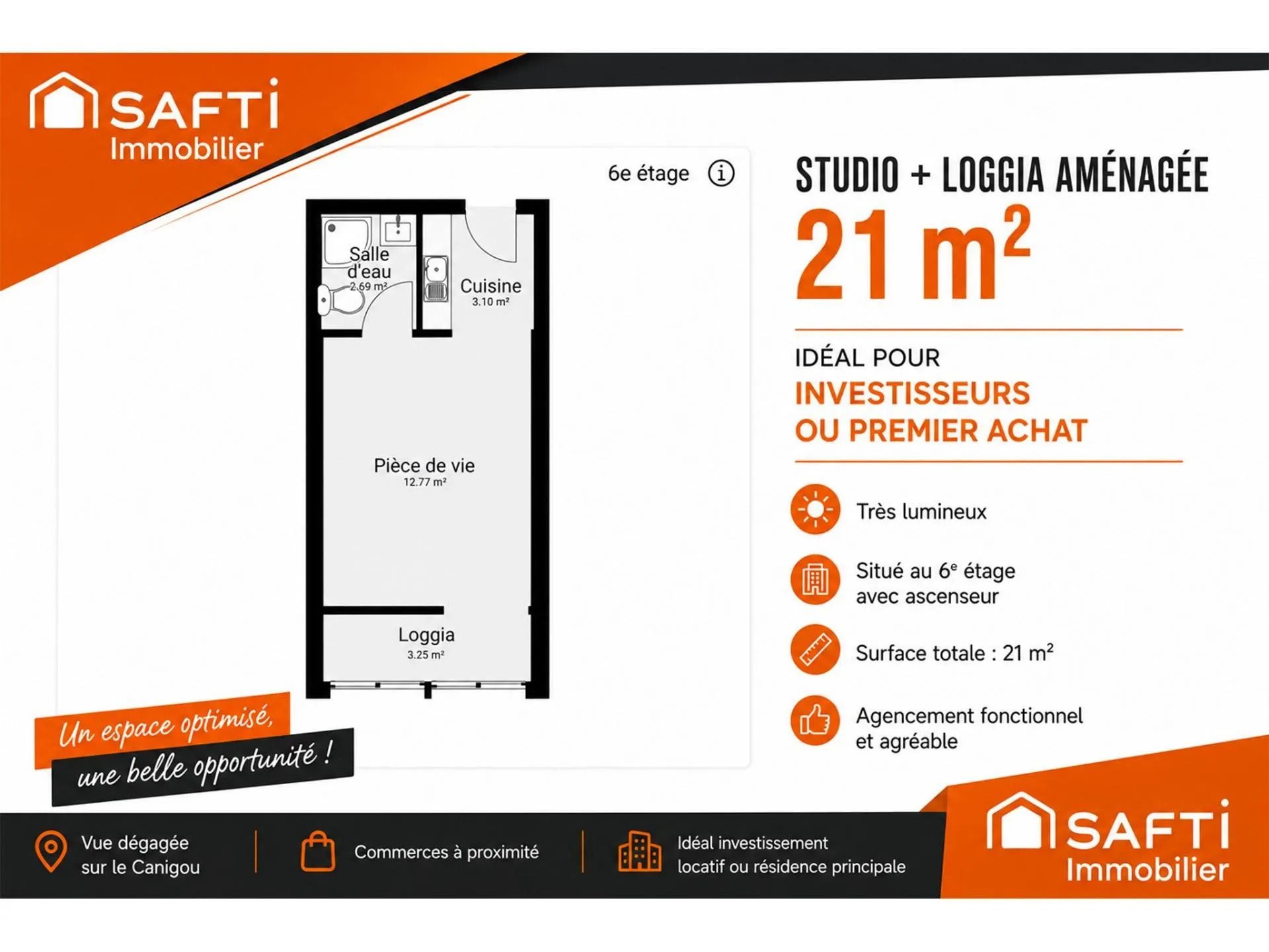 Appartement à vendre, 18m², Perpignan