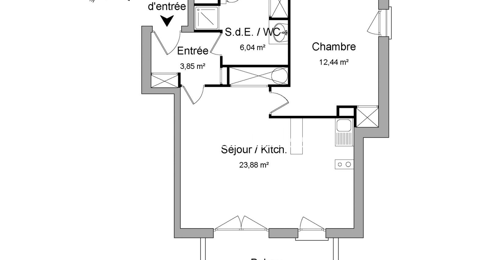 Appartement à louer, 46m², Colomiers