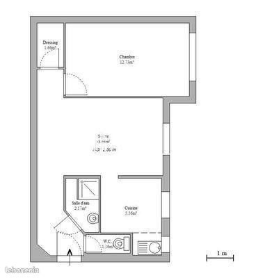 Appartement à louer, 42m², Marseille 5ème