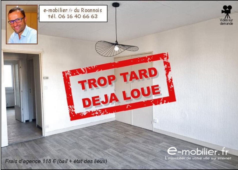 Appartement à louer, 44m², Roanne