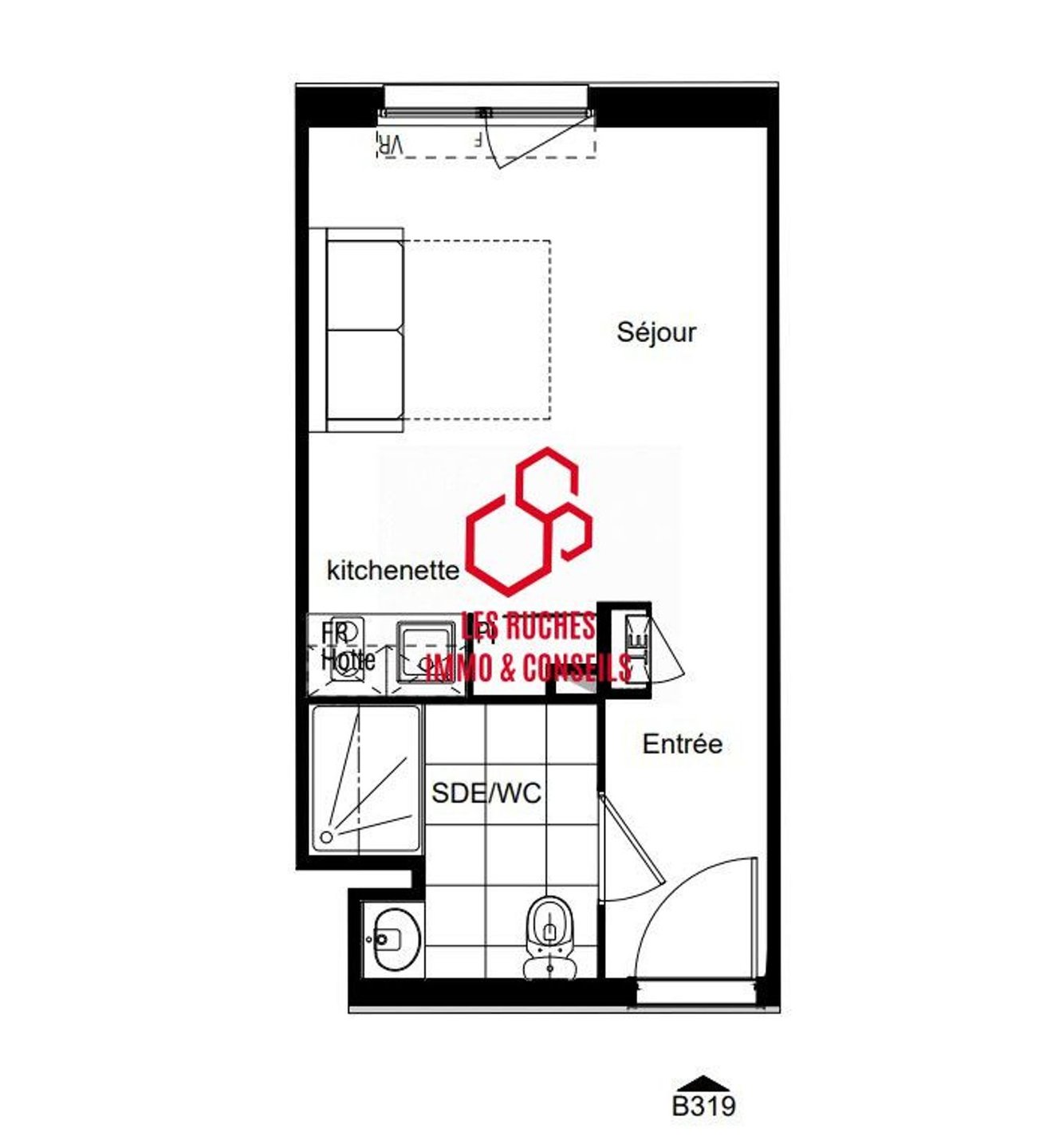 Appartement à vendre, 23m², Colombes