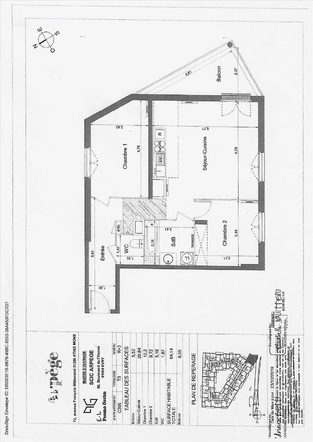 Appartement à vendre, 64m², Athis-Mons