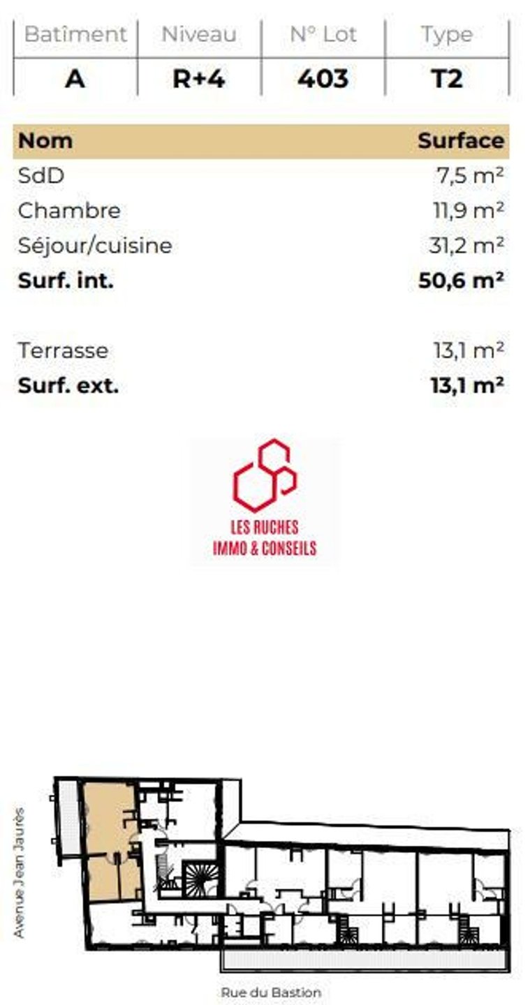 Appartement à vendre, 50m², Reims