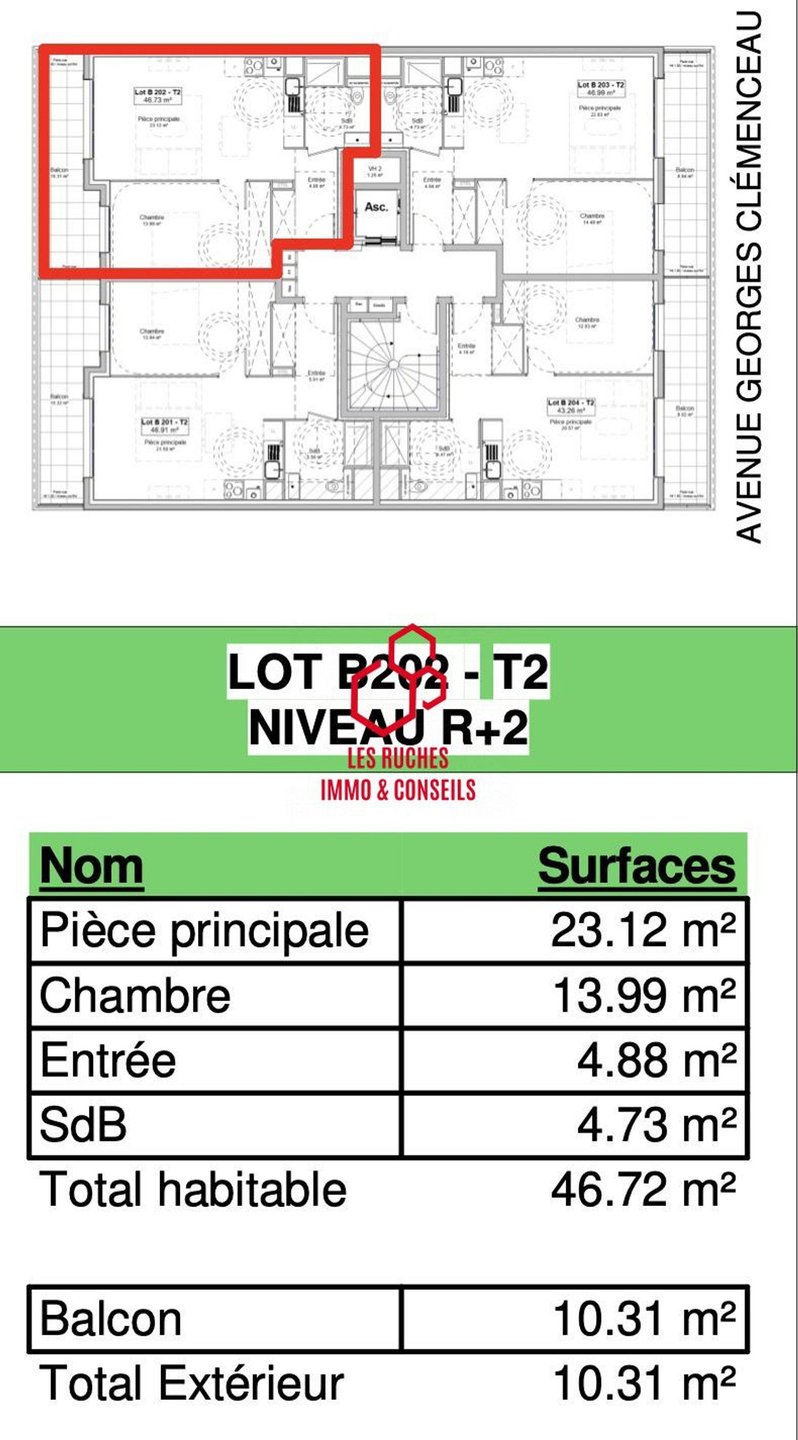 Appartement à vendre, 46m², Neuilly-Plaisance