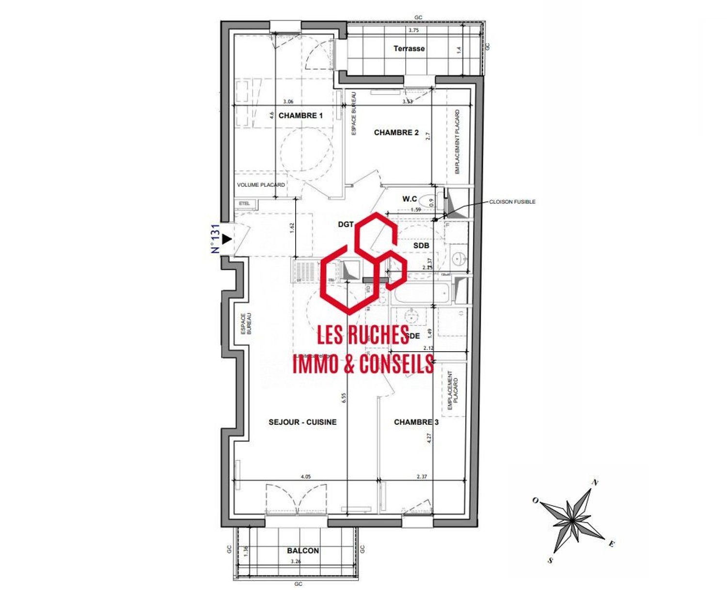 Appartement à vendre, 77m², Montévrain