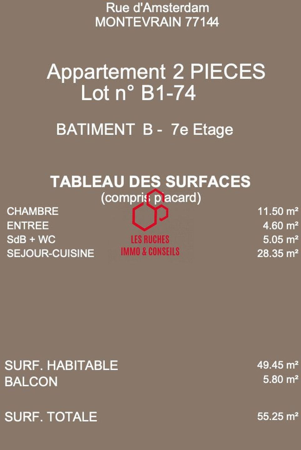 Appartement à vendre, 49m², Montévrain