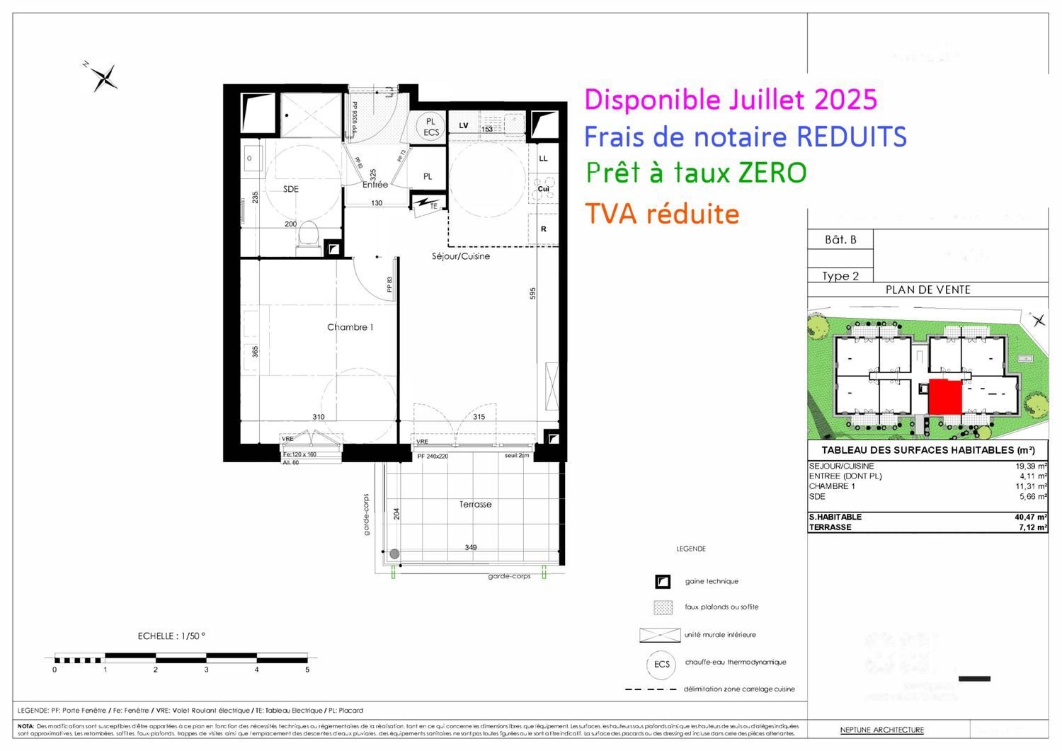 Appartement à vendre, 41m², Villefontaine