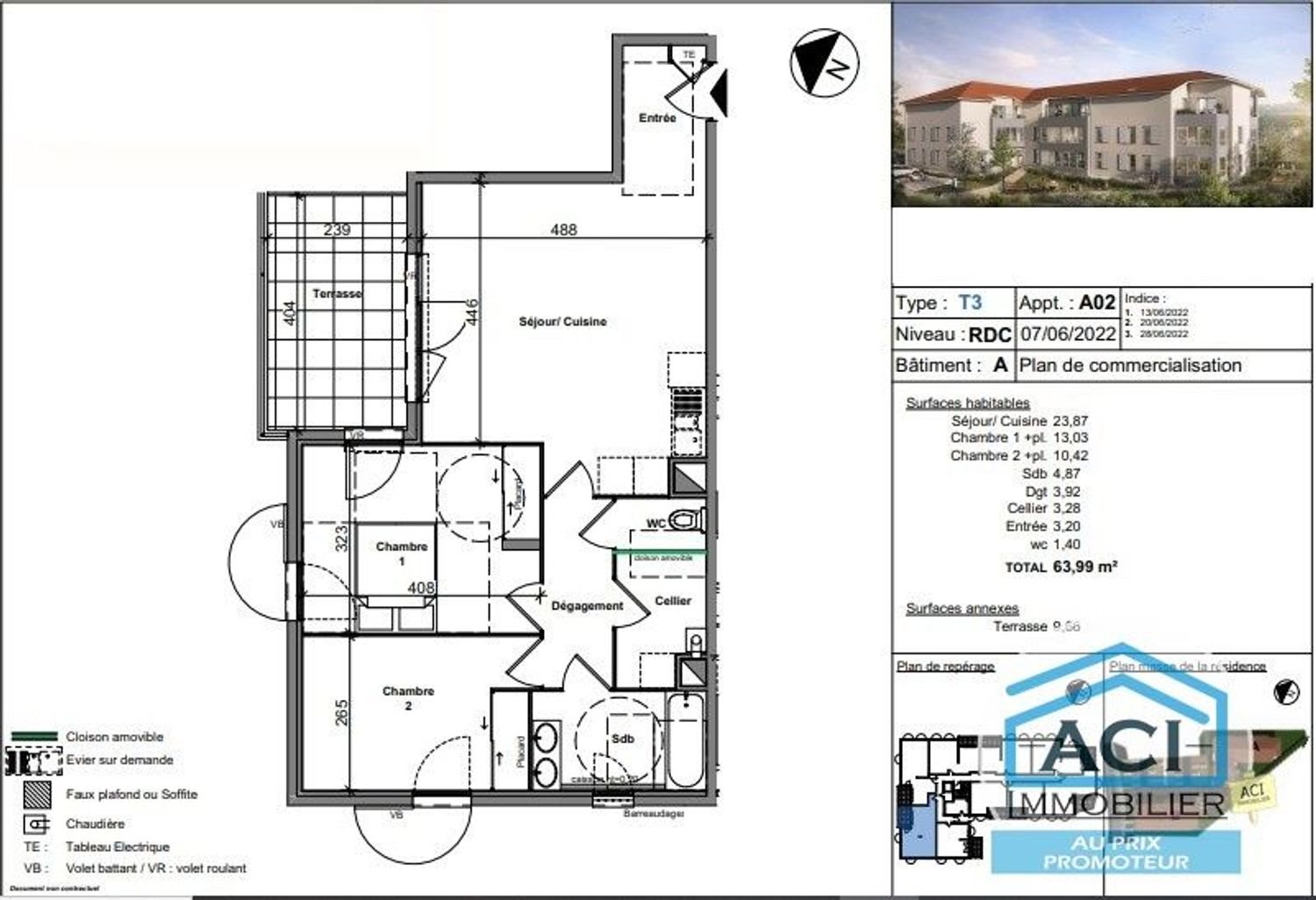 Appartement à vendre, 63m², Seyssuel
