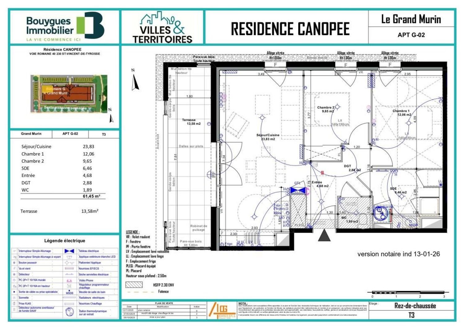 Appartement à vendre, 61m², Saint-Vincent-de-Tyrosse