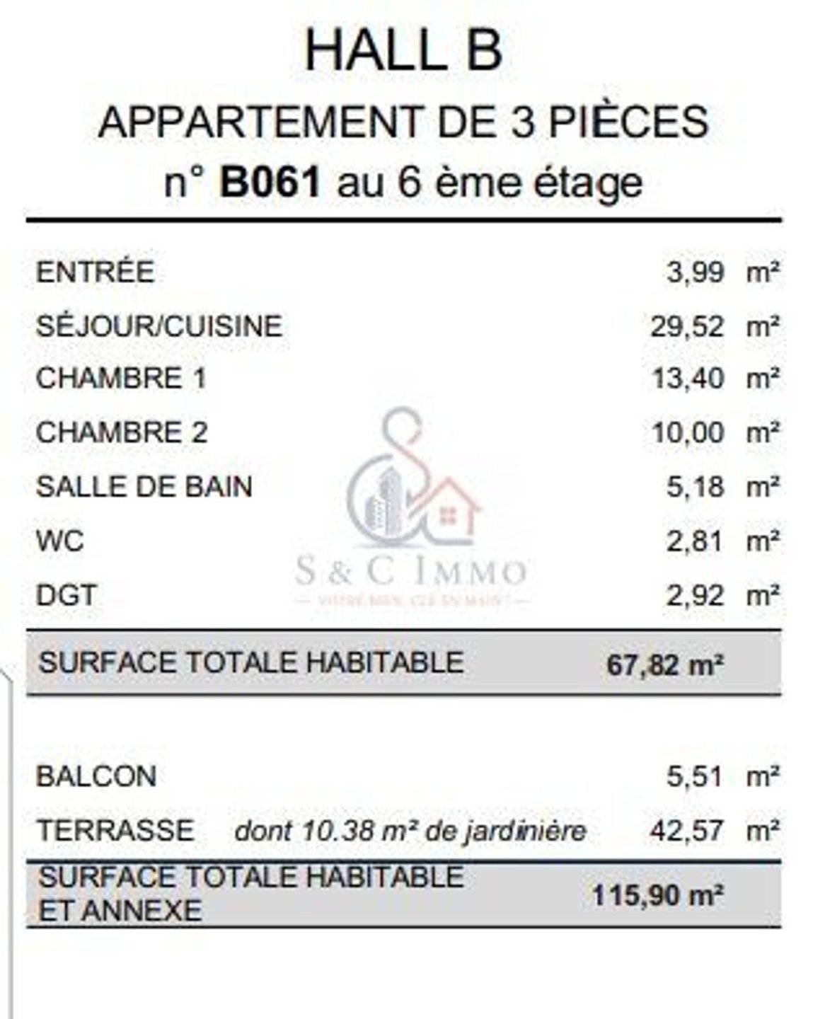 Appartement à vendre, 67m², Clichy