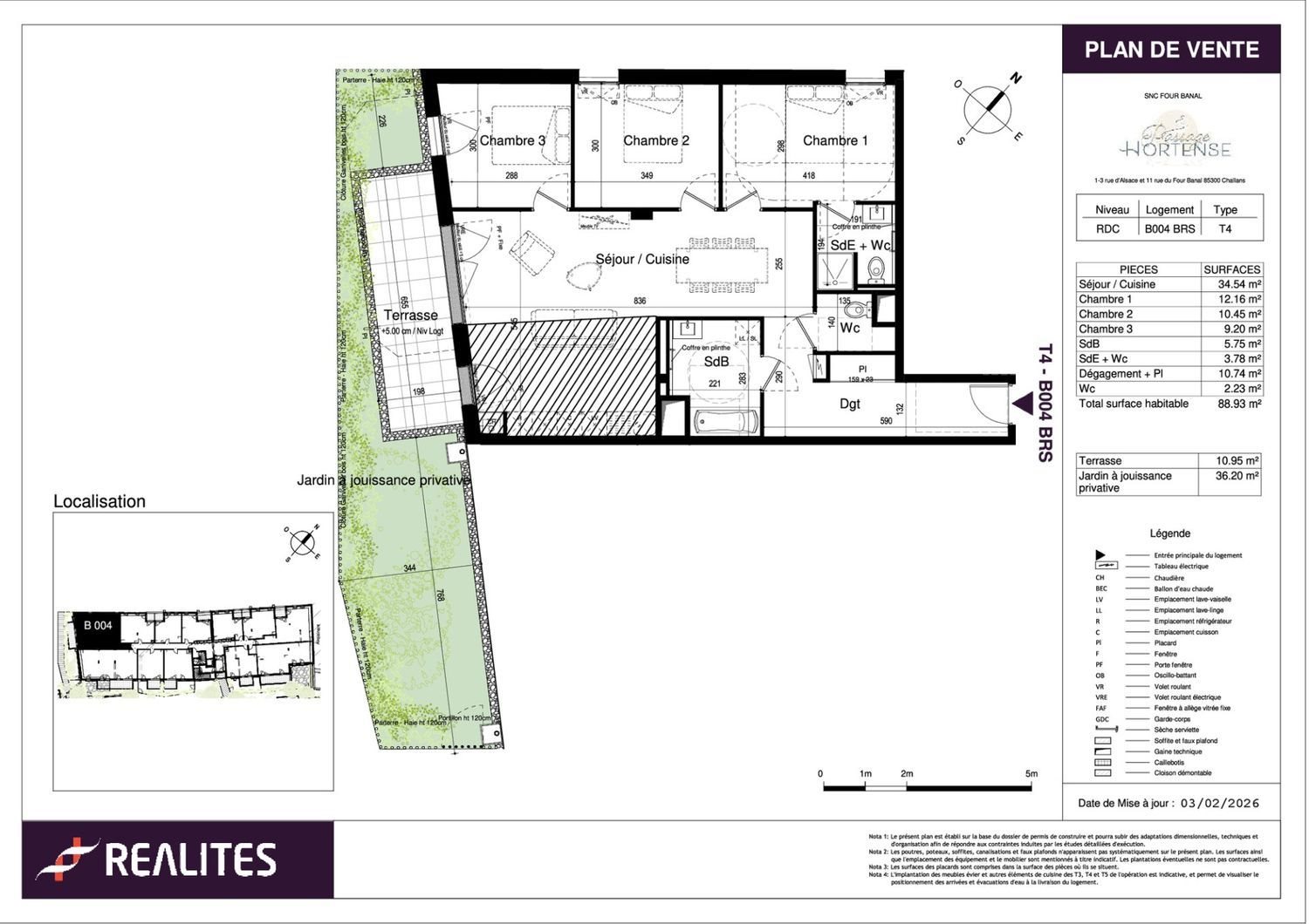 Appartement à vendre, 88m², Challans