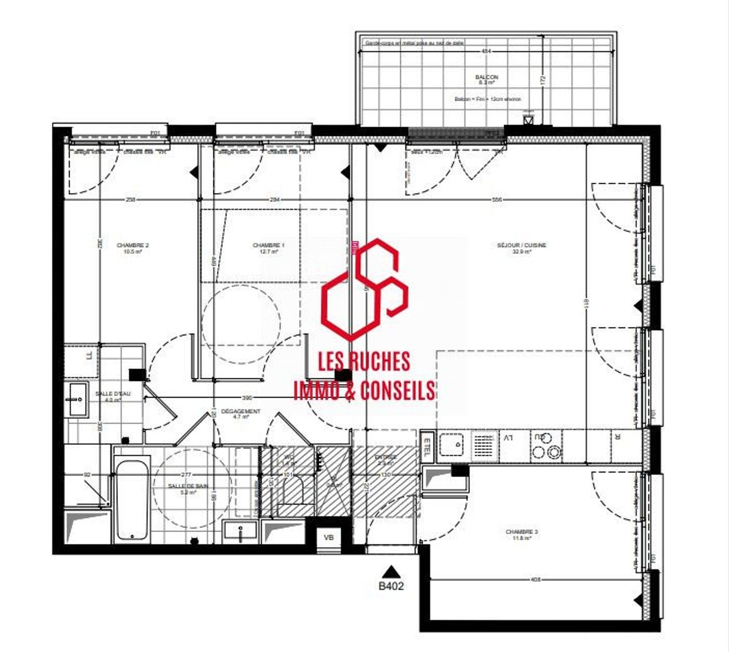 Appartement à vendre, 86m², Bagneux